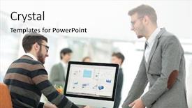  Presentation with managers - Beautiful slides featuring computacion - working process managers team work backdrop and a white colored foreground