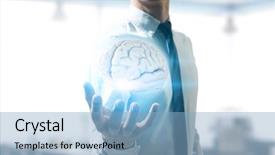  Presentation with mind - Theme consisting of computaional intelligence - person of great mind mixed background and a light blue colored foreground