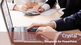  Presentation with hands of anonymous hackers typing - PPT theme enhanced with computational calculations - working people focus is background and a red colored foreground