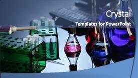  Presentation with computational chemistry - Slide deck having computational chemistry - lab background and a ocean colored foreground