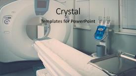  Presentation with scanner - PPT layouts featuring computed tomography scanner background and a light gray colored foreground