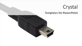  Presentation with power plug animated - Theme consisting of close-up of a mini background and a  colored foreground