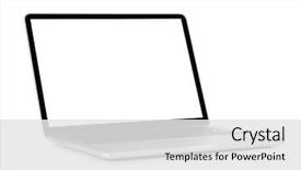  Presentation with laptop blank screen - Amazing slide set having computer - laptop with blank white screen backdrop and a white colored foreground