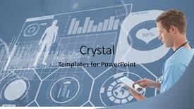  Presentation with dna computer - Theme enhanced with computer against view of dna background and a light blue colored foreground