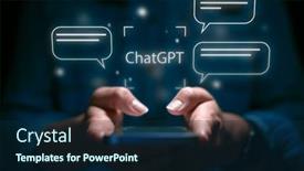  Presentation with brain computer interface - Presentation design enhanced with computer-ai-concept-with-overlay background and a navy blue colored foreground