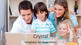  Presentation with jolly - PPT layouts enhanced with computer animated - jolly family using laptop background and a lemonade colored foreground