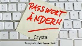  Presentation with change password - Theme featuring computer as a reminder change background and a soft green colored foreground