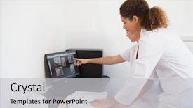  Presentation with dentist xray - Theme consisting of computer at the dental background and a light gray colored foreground