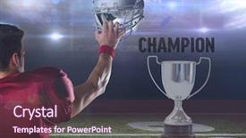  Presentation with award - Colorful PPT layouts enhanced with computer award - digital composite of american football backdrop and a tawny brown colored foreground