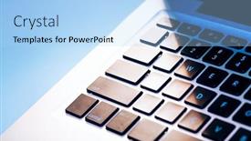  Presentation with remote work - Presentation theme enhanced with computer-background-conceptual-photo background and a light blue colored foreground