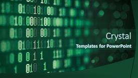  Presentation with data - PPT layouts consisting of computer-binary-data-abstract-technology background and a ocean colored foreground