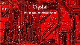  Presentation with puzzle - Slides with computer board made of puzzle background and a wine colored foreground