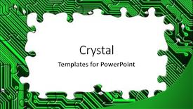  Presentation with border - Slide deck having computer board made of puzzle background and a white colored foreground