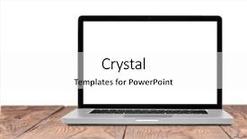  Presentation with laptop blank screen - Slide deck having computer border - laptop with blank screen background and a white colored foreground