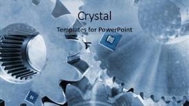  Presentation with calibrated - Beautiful presentation theme featuring computer calibrated cogwheels and gears backdrop and a light blue colored foreground