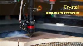  Presentation with cnc machine - PPT layouts consisting of computer-cnc-machine-prent background and a tawny brown colored foreground