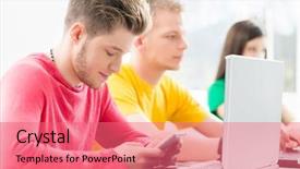  Presentation with programming - Presentation design enhanced with computer code knowledge - student writing sms background and a coral colored foreground