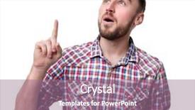  Presentation with biometric device finger print - Presentation design having computer code knowledge - young man with finger pointing background and a coral colored foreground