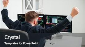  Presentation with company profile - Colorful PPT theme enhanced with computer company profile - back view of successful young backdrop and a wine colored foreground