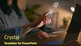  Presentation with artificial intelligence - Theme featuring computer-concept-with-artificial-intelligence background and a tawny brown colored foreground