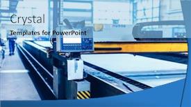  Presentation with monitor computer - Beautiful slides featuring computer-control-monitor-for-steel backdrop and a light blue colored foreground