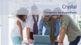  Presentation with creative - Amazing theme having computer cooling - creative designers working backdrop and a  colored foreground