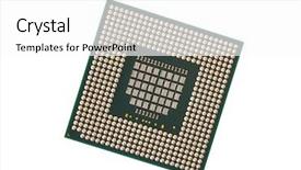  Presentation with cpu - Presentation consisting of computer cpu isolated on white background and a white colored foreground