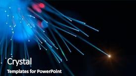  Presentation with network cable - Colorful theme enhanced with computer data blue - fiber optical network cable backdrop and a  colored foreground