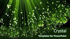  Presentation with fiber optic - Presentation theme featuring computer data concept with fiber background and a tawny brown colored foreground