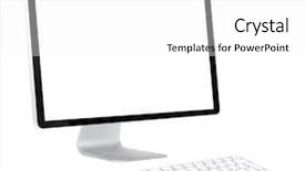  Presentation with wireless - Beautiful PPT layouts featuring computer display with blank screen backdrop and a white colored foreground