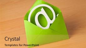  Presentation with mail - Theme enhanced with computer documentation - e-mail sign is background and a yellow colored foreground