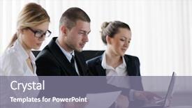  Presentation with young business people - Beautiful theme featuring computer documentation - group of happy young business backdrop and a  colored foreground