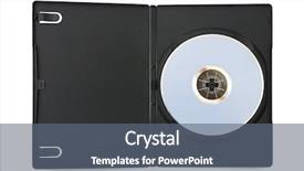  Presentation with case - Presentation theme having computer dvd disk in case background and a gray colored foreground