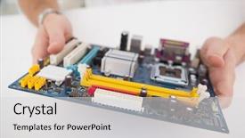  Presentation with system computer - Presentation theme consisting of giraffe watching you behind the bush in kenya background and a coral colored foreground