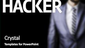  Presentation with ethics - Theme having computer ethics - hacker written on a board background and a black colored foreground