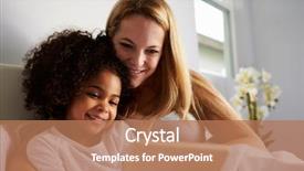  Presentation with black people praying - PPT theme with mum and black daughter use background and a coral colored foreground