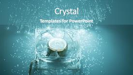  Presentation with computer hardware bus - PPT theme with computer fan and fiber optics background and a  colored foreground