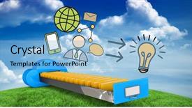  Presentation with digital image processing - Slides featuring computer file cabinet - digital composite of digital composite background and a  colored foreground