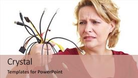  Presentation with cables - Colorful theme enhanced with  backdrop and a  colored foreground