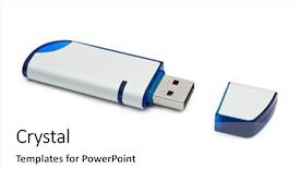  Presentation with computer storage - Presentation design having computer flash memory isolated background and a white colored foreground