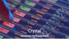  Presentation with computer vision abstract digital eye - Slide deck consisting of computer for analysis stock market background and a ocean colored foreground