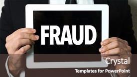  Presentation with forensic computer - Amazing PPT theme having computer forensic - fraud backdrop and a tawny brown colored foreground