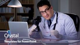  Presentation with doctor office call center - Beautiful PPT layouts featuring computer forensic - young doctor working late backdrop and a ocean colored foreground