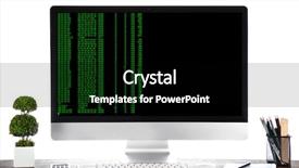  Presentation with hacking - Colorful theme enhanced with computer fraud - local network hacking scanning backdrop and a black colored foreground