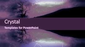  Presentation with digital art - Presentation theme having computer generated digital art background and a violet colored foreground