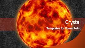  Presentation with fire ball - Amazing slides having computer generated fire ball imitating backdrop and a crimson colored foreground