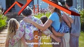  Presentation with green matrix computer generated - Cool new presentation design with computer-generated-house-outline-over backdrop and a  colored foreground