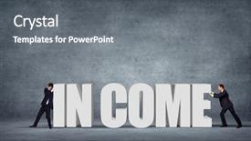  Presentation with bonds - Theme having computer generated image - corporate income background and a gray colored foreground