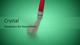  Presentation with computer - Theme with computer generated image of red background and a  colored foreground