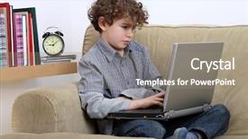  Presentation with generation - Colorful slides enhanced with computer generation backdrop and a gray colored foreground